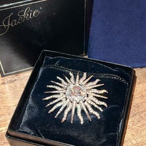 Vintage Jackie Crystal Brooch
